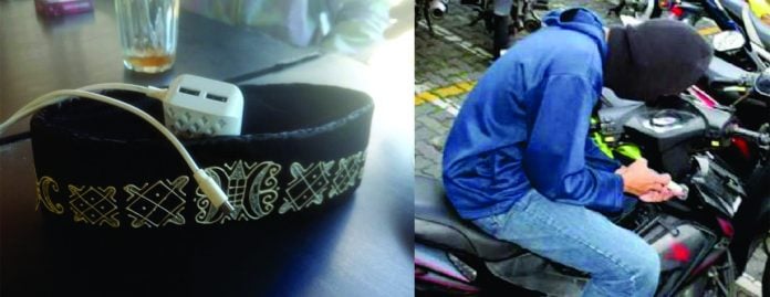 motor keuchik di gendong maling