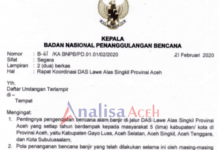 Inisiatif Aceh Selatan, BNPB Gelar Rakor di Jakarta Terkait DAS Lawe Alas