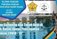 Cegah Penyebaran Covid-19 di Aceh, Klinik Hukum FH Unsyiah Gelar Penyuluhan Hukum Online