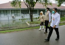 Plt Gubernur Aceh Tinjau Kondisi Ruang Isolasi Covid-19 yang Tergenang Banjir