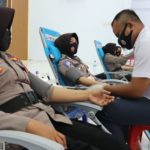 Polres Aceh Utara Gelar Donor Darah Sambut HUT Polwan ke-72