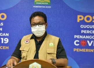 17 Pasien Covid-19 Aceh Sembuh, Kasus Baru Bertambah 42 Orang