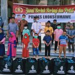 Lagi, Polres Lhokseumawe Bagi Sembako Untuk Anak Yatim