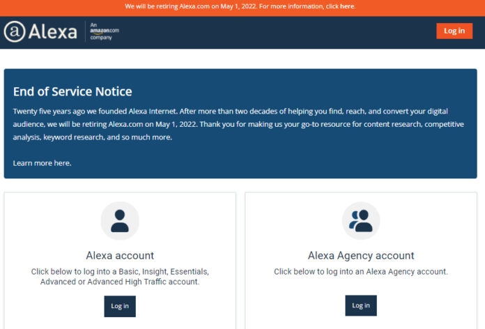 Situs Pemeringkat Web Alexa.com Ditutup Situs Pemeringkat Web Alexa.com Ditutup