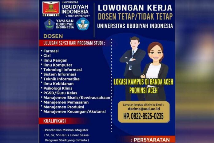 Lowongan-Kerja-Dosen-UUI Lowongan Kerja Dosen