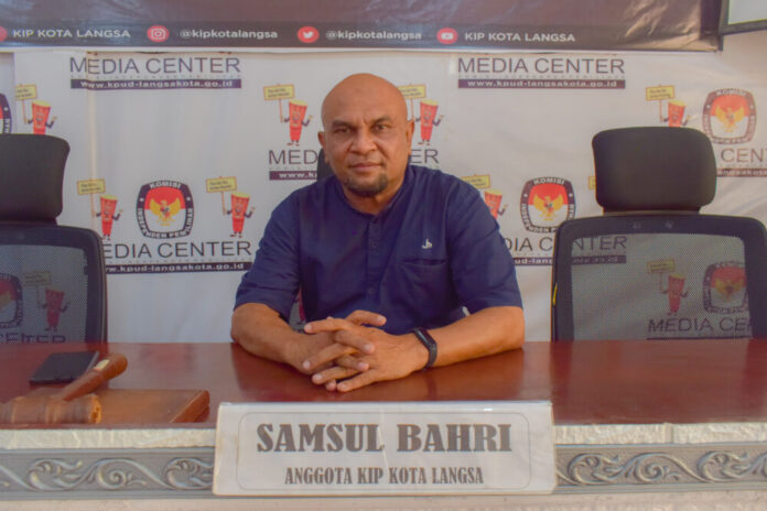 Ketua Divisi Teknis Penyelenggaraan Pemilu KIP Kota Langsa, Samsul Bahri. Foto (ist) Ketua Divisi Teknis Penyelenggaraan Pemilu KIP Kota Langsa, Samsul Bahri. Foto (ist)