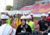 Anggota Komisi X DPR RI, Illiza Sa’aduddin Djamal saat kunjungan ke lokasi Stadion Jum'at (12/11/2024). Foto : naszadayuna/analisaaceh.com