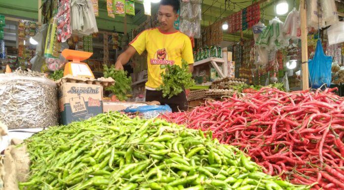 Pasokan Tersendat Akibat Banjir, Harga Cabai Merah dan Rawit di Pasar Blangpidie Abdya Melonjak